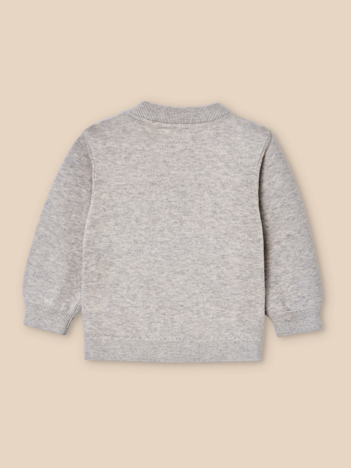 Organic cotton and wool baby jumper