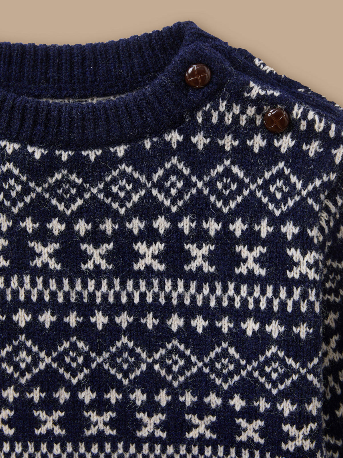 Baby jacquard wool sweater
