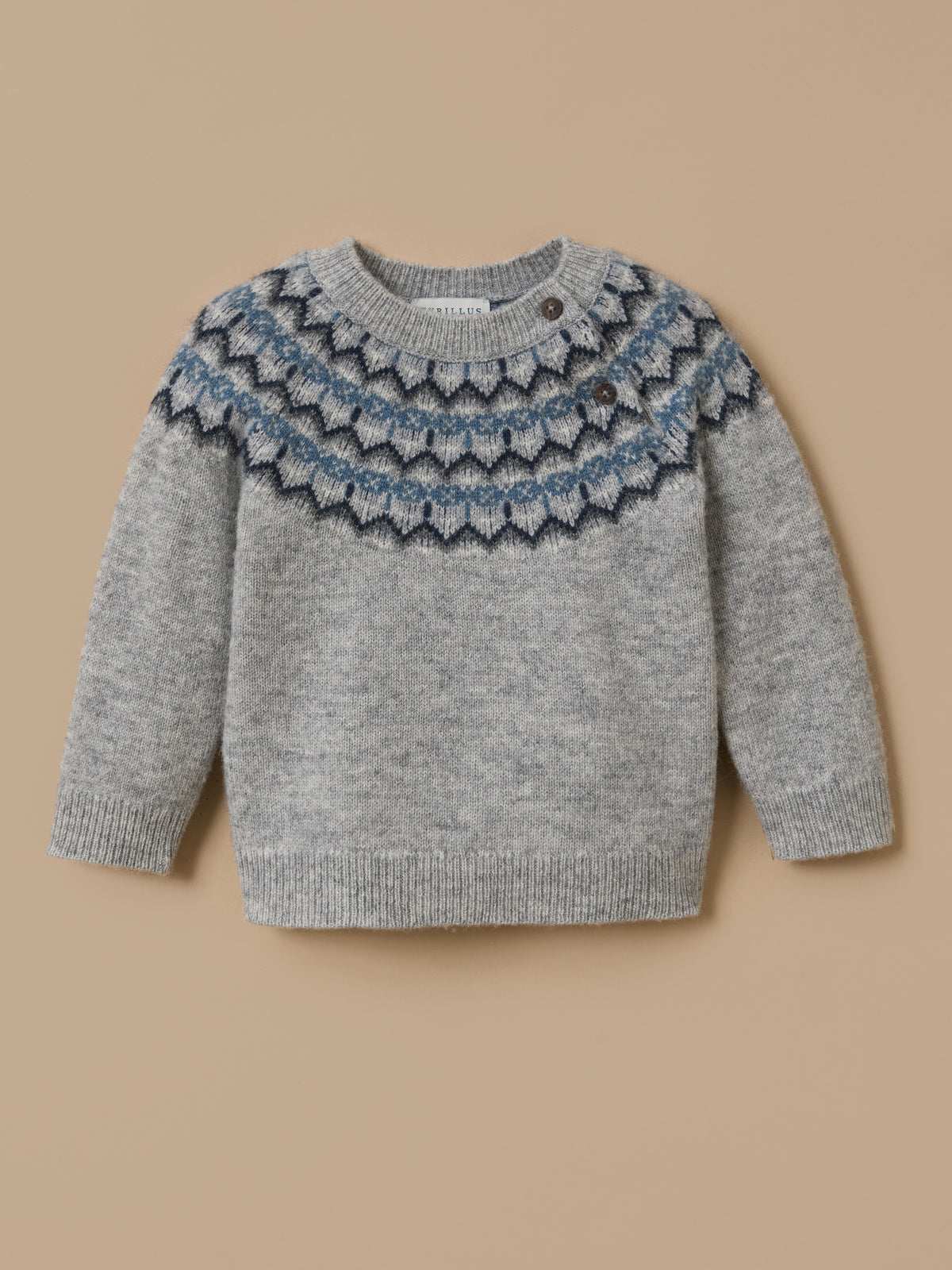 Pull laine col jacquard Bébé