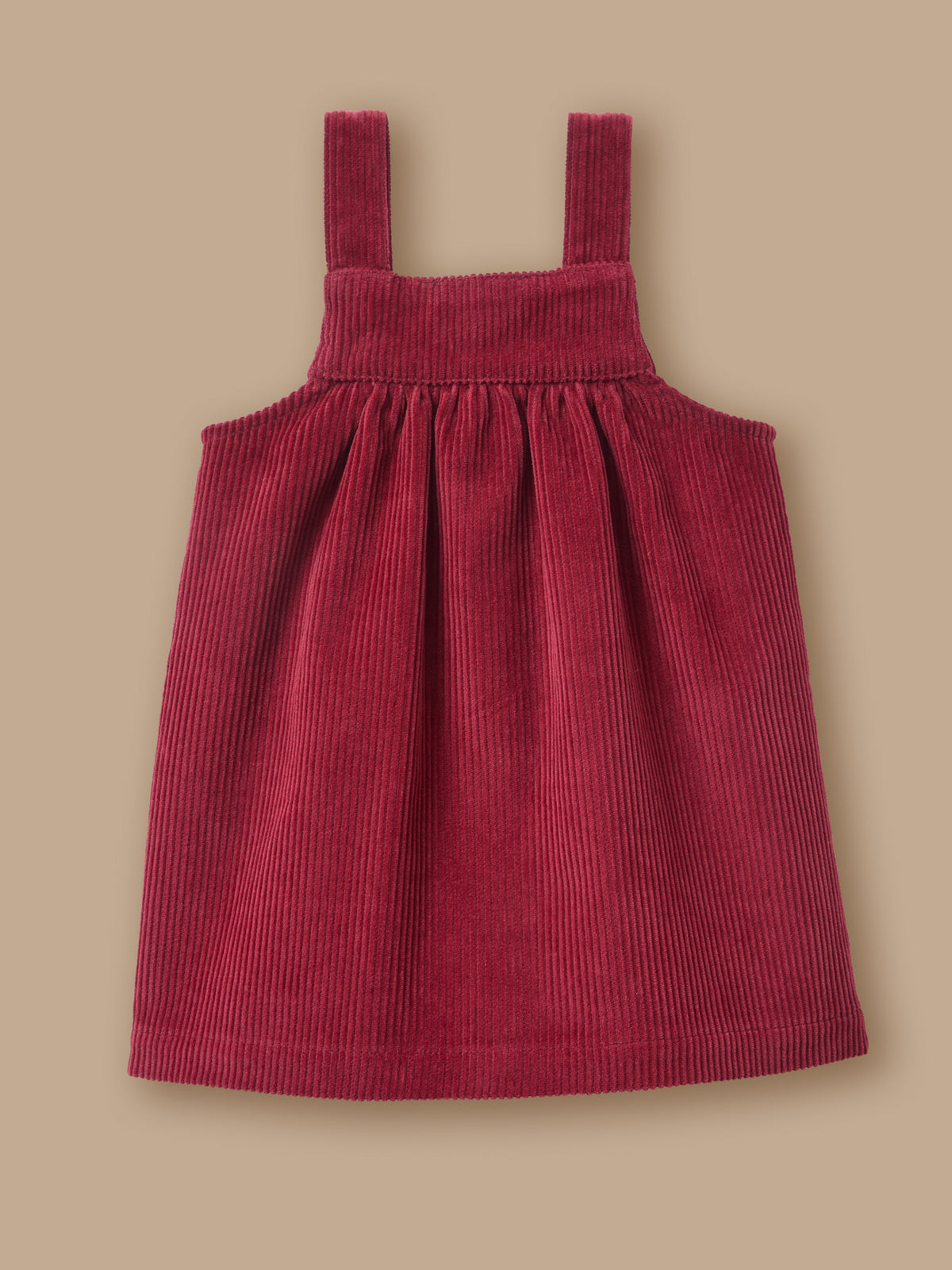 Baby pinafore dress in corduroy