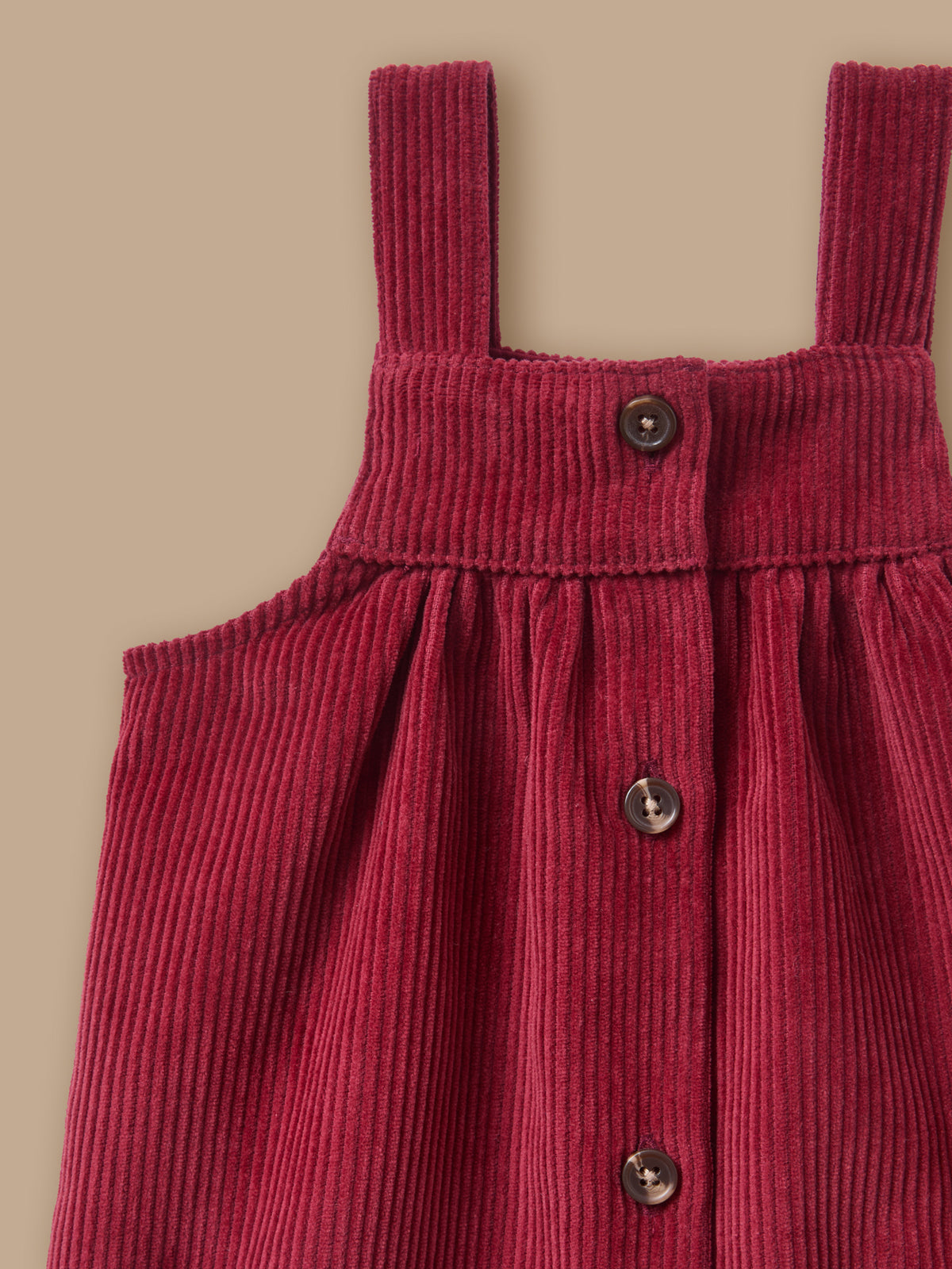Baby pinafore dress in corduroy
