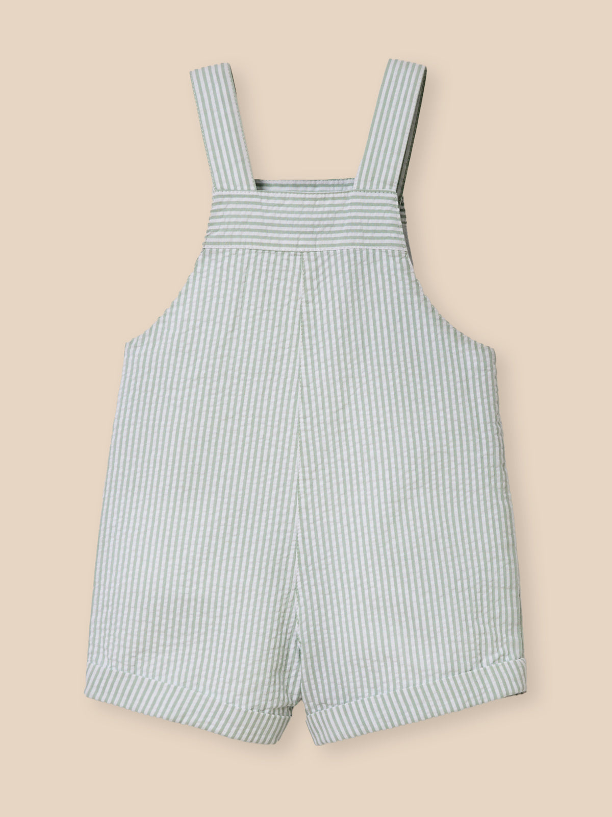 Baby's short gingham check dungarees