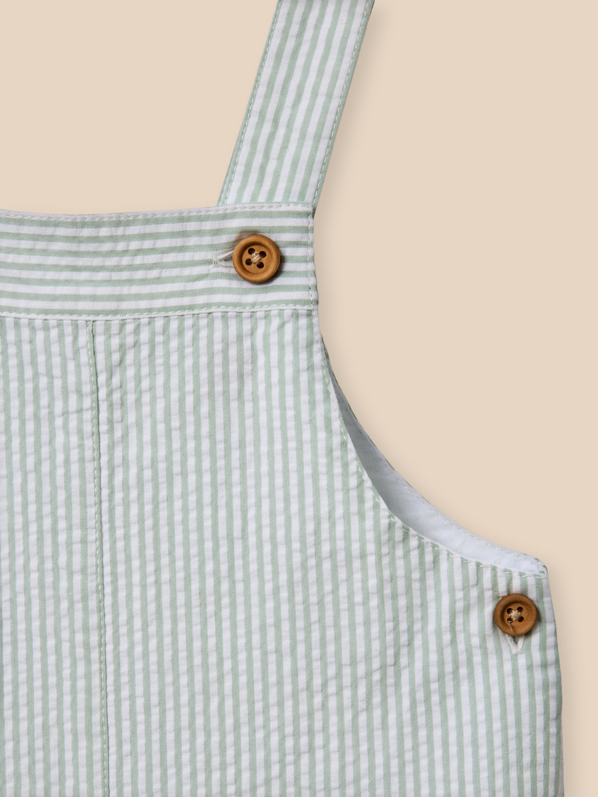 Baby's short gingham check dungarees