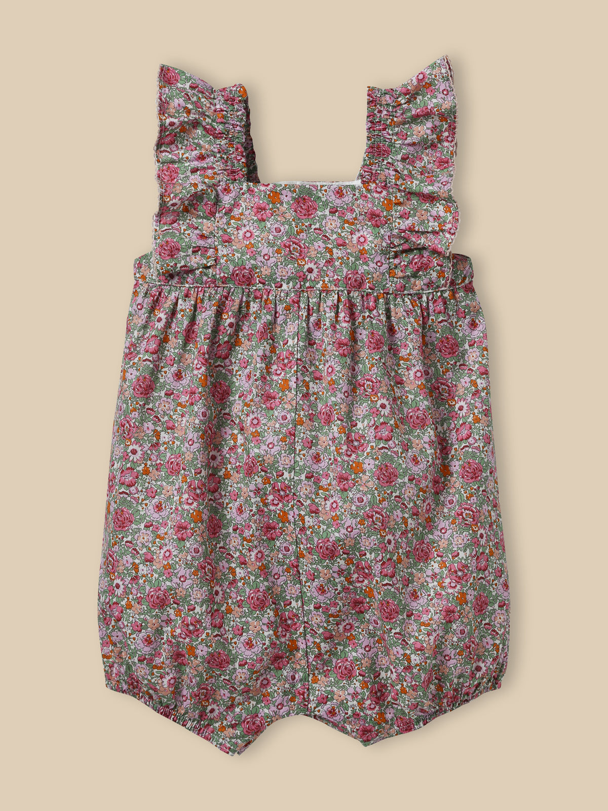 Baby's jumpsuit with bloomers made with Liberty fabric
