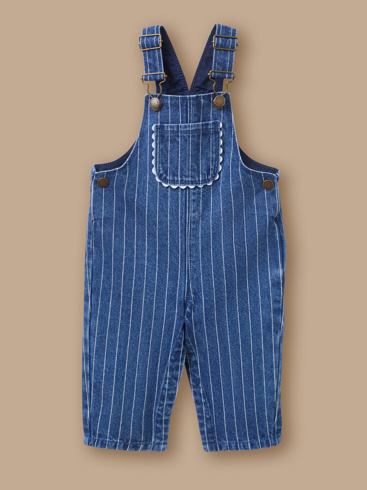 Salopette rayée en denim Bébé