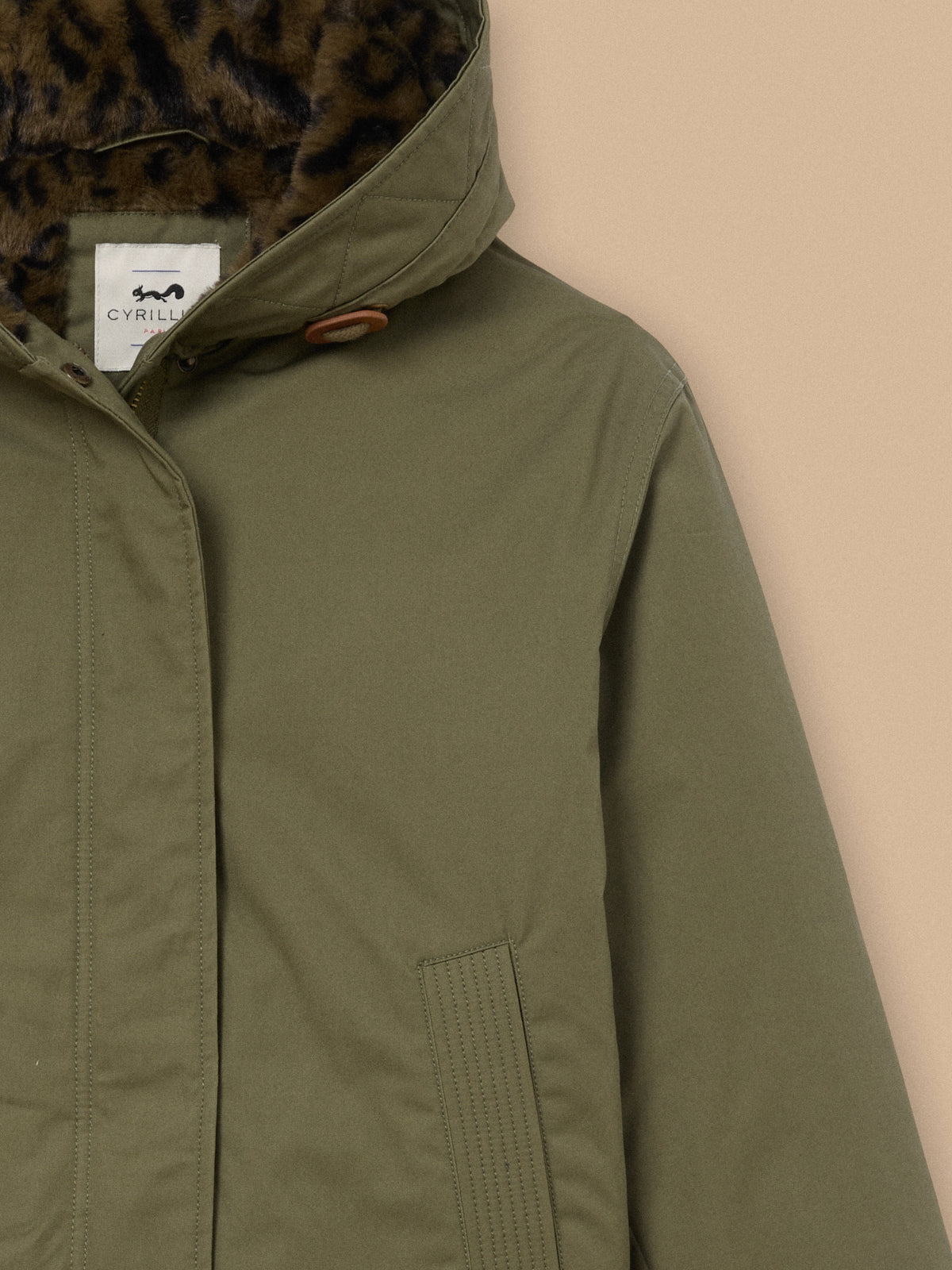 Parka courte doublée léopard - Collection Junior