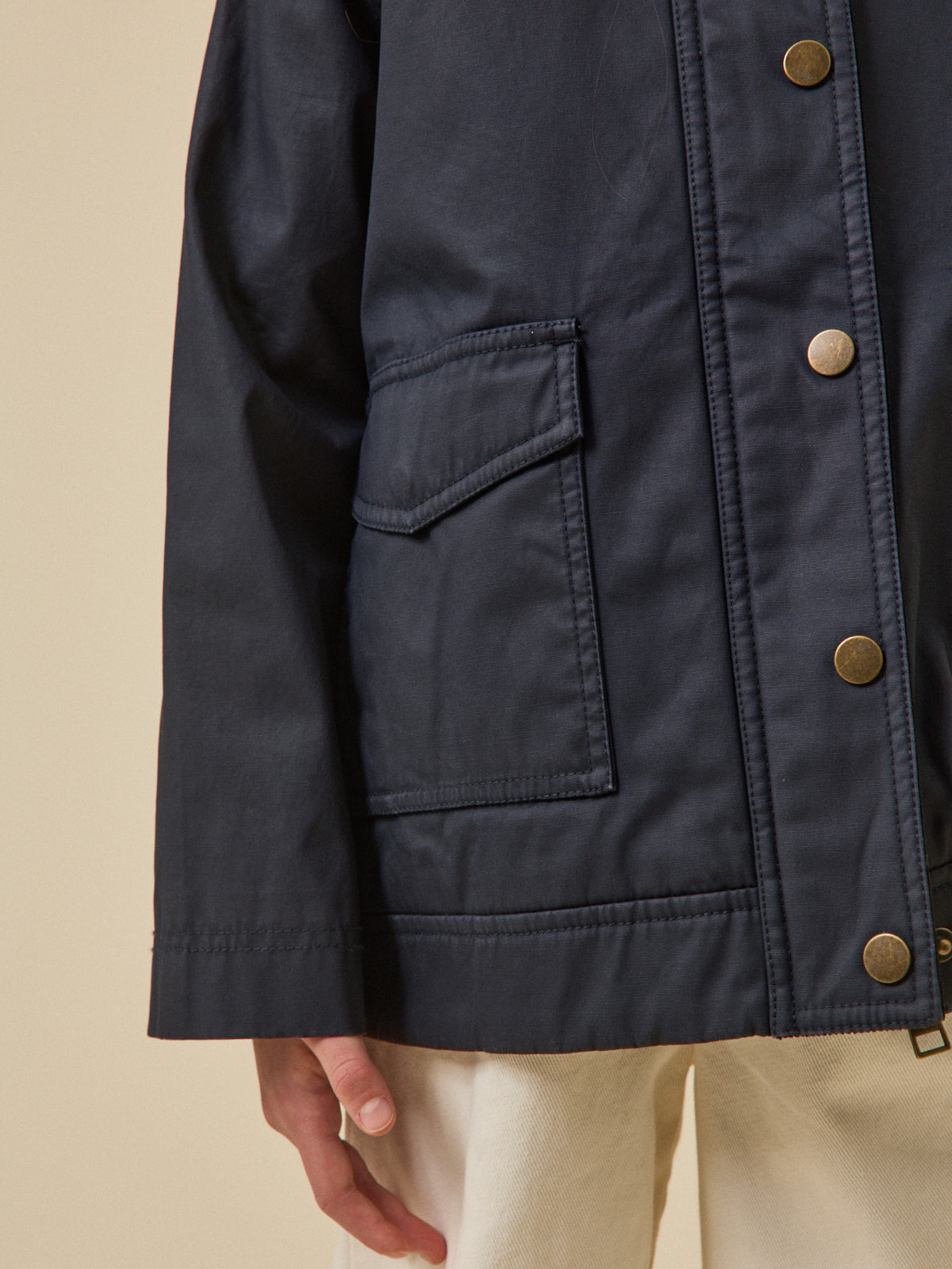 Veste en coton enduit