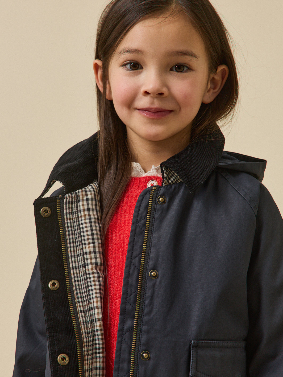 Veste en coton enduit