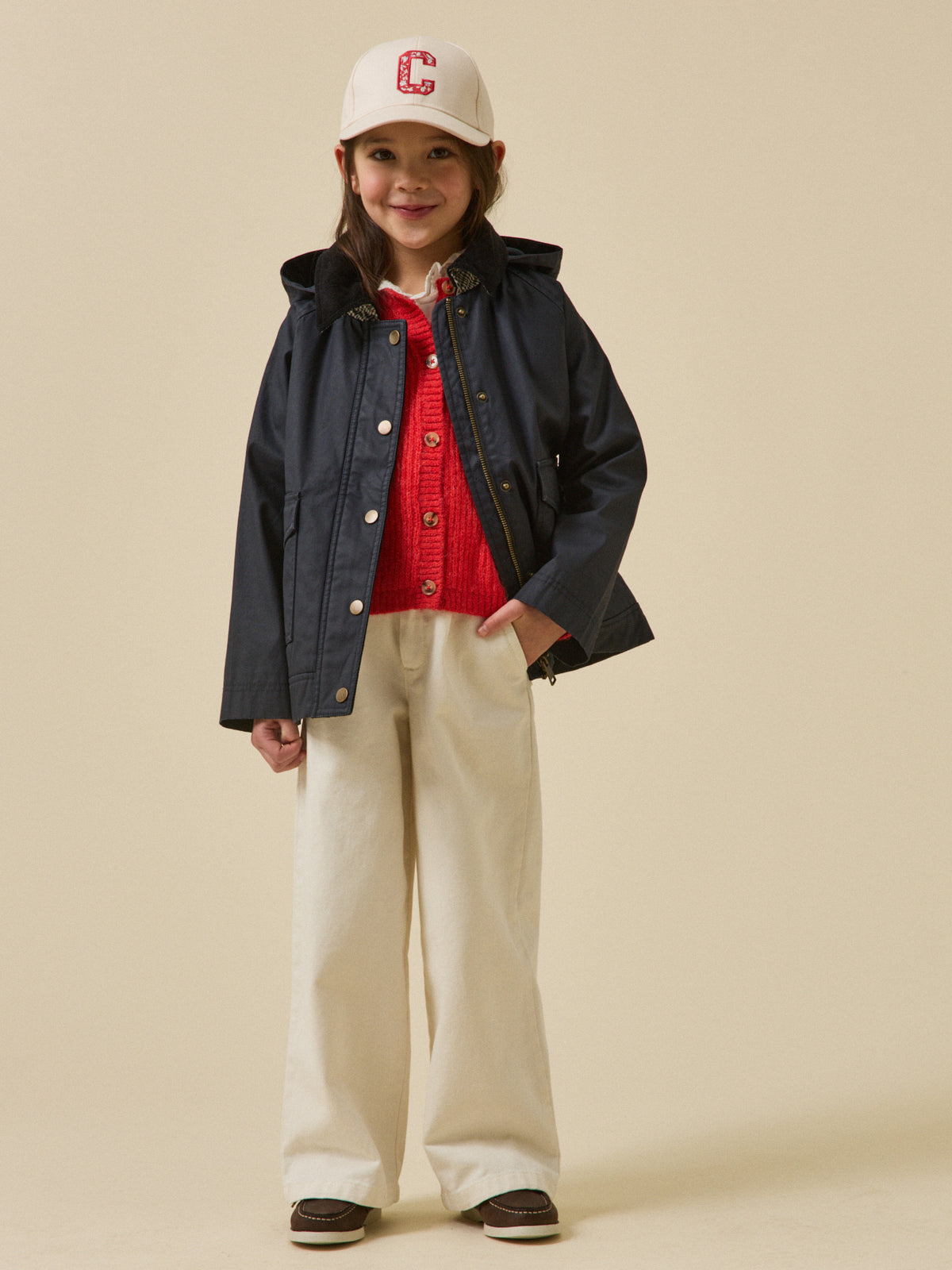 Veste en coton enduit