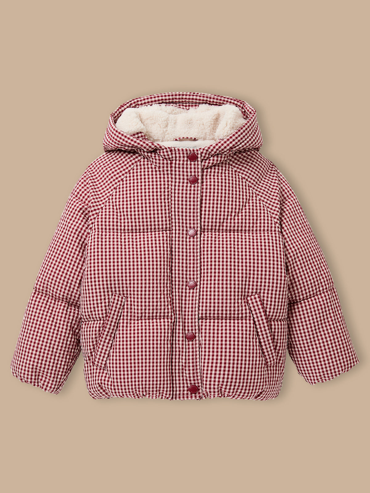 Doudoune imprimée vichy Fille