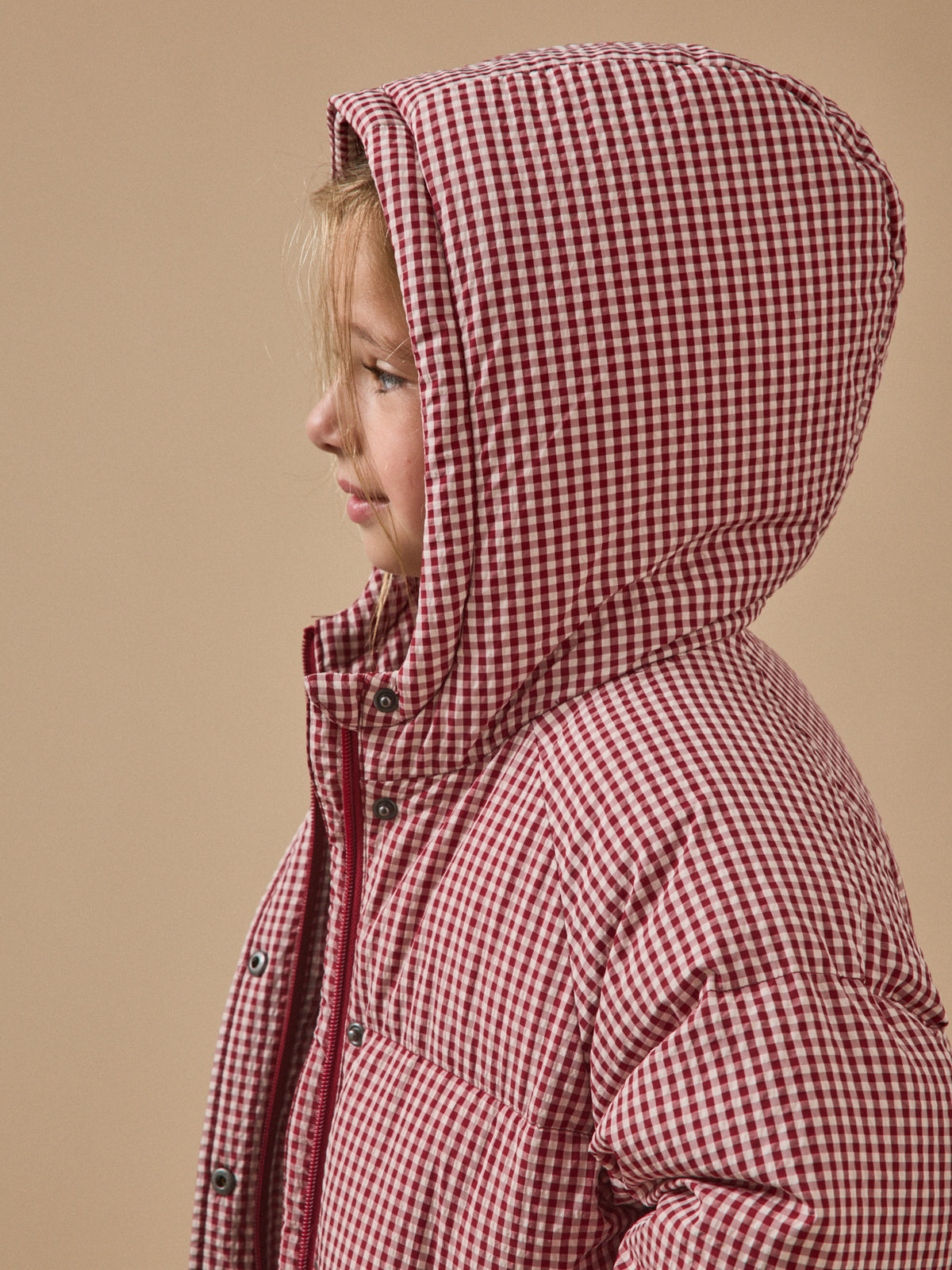Doudoune imprimée vichy Fille