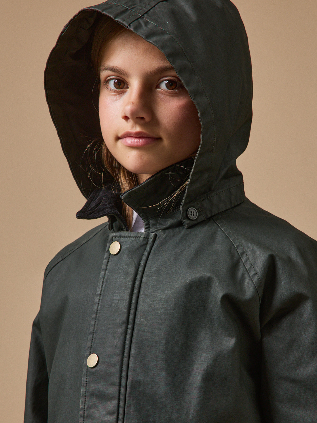 Girl's coated cotton jacket