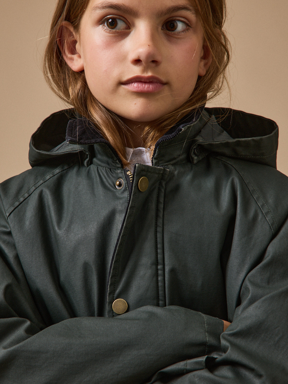 Girl's coated cotton jacket