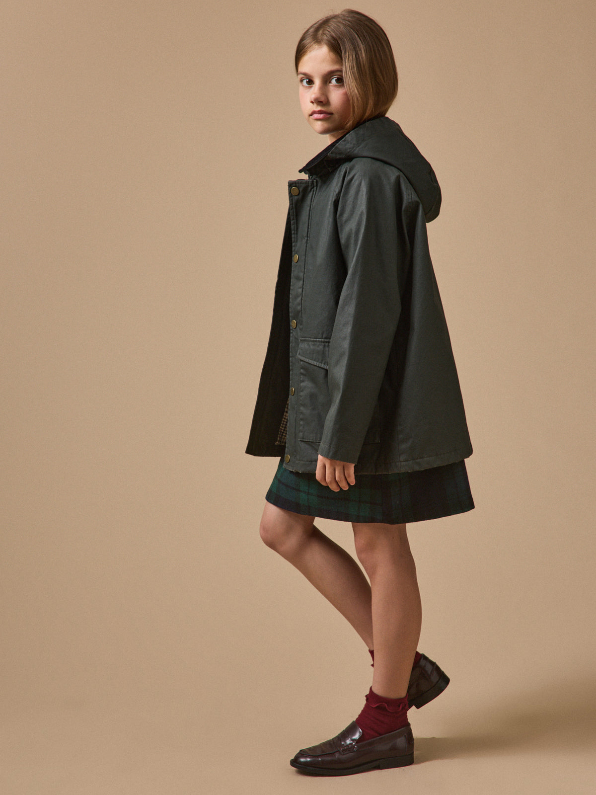 Girl's coated cotton jacket