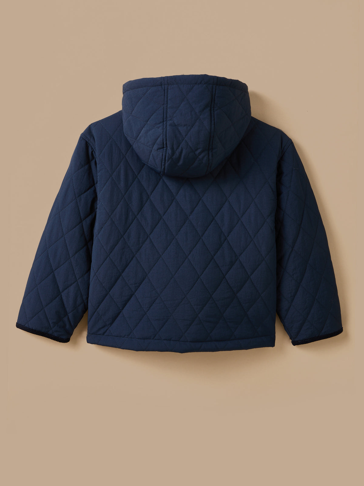 Girl's quilted jacket with high neckline