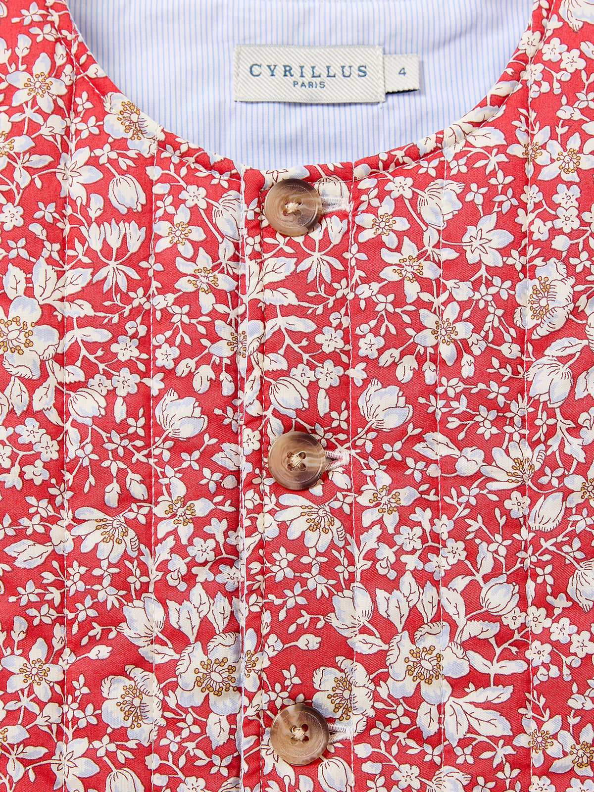 Veste sans manches matelassée Fille tissu Liberty