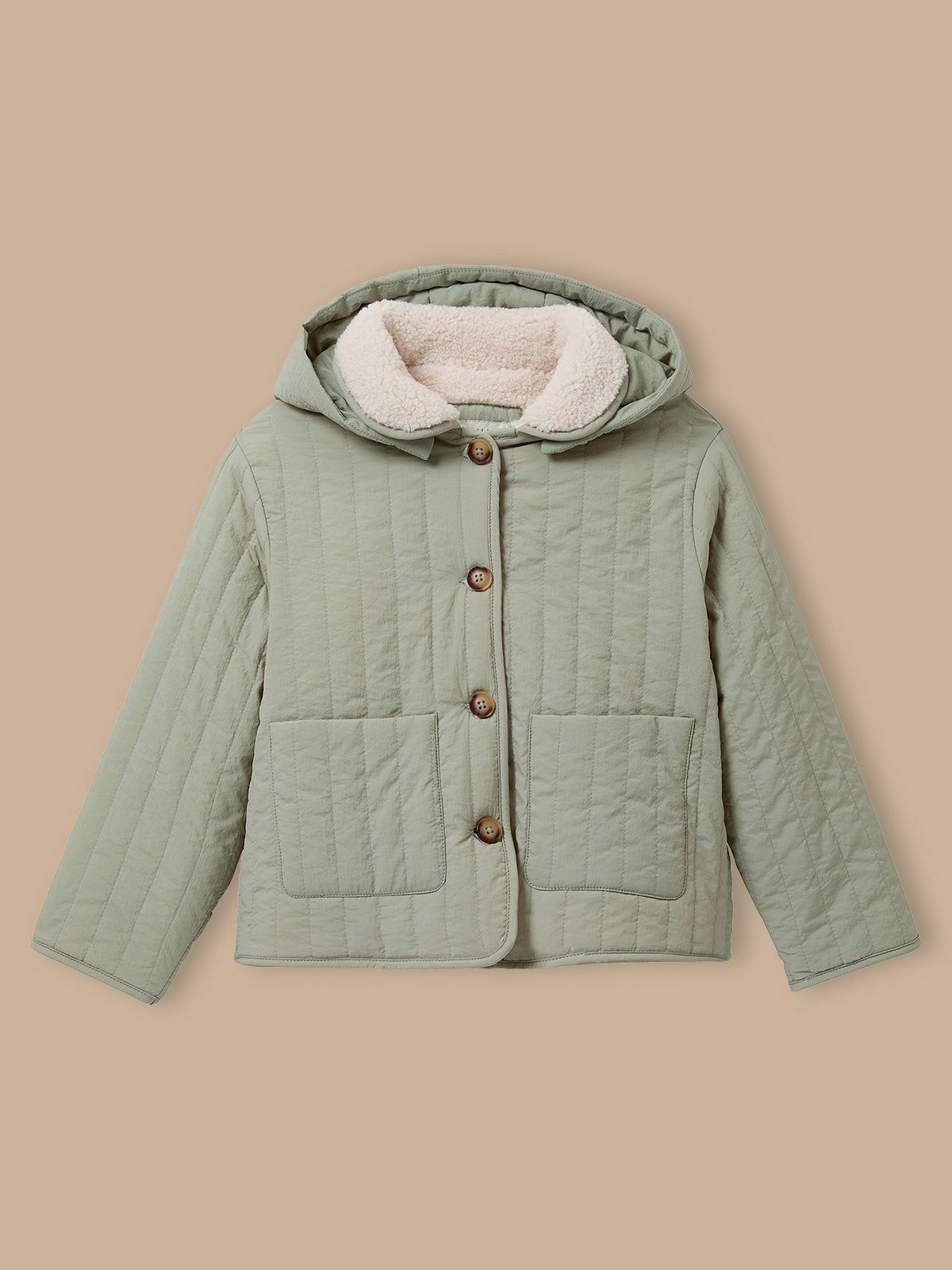 Veste matelassée col sherpa Fille