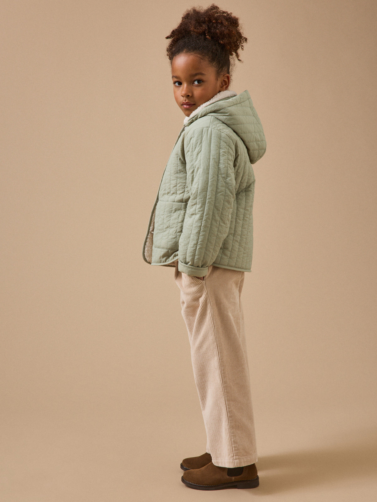 Veste matelassée col sherpa Fille