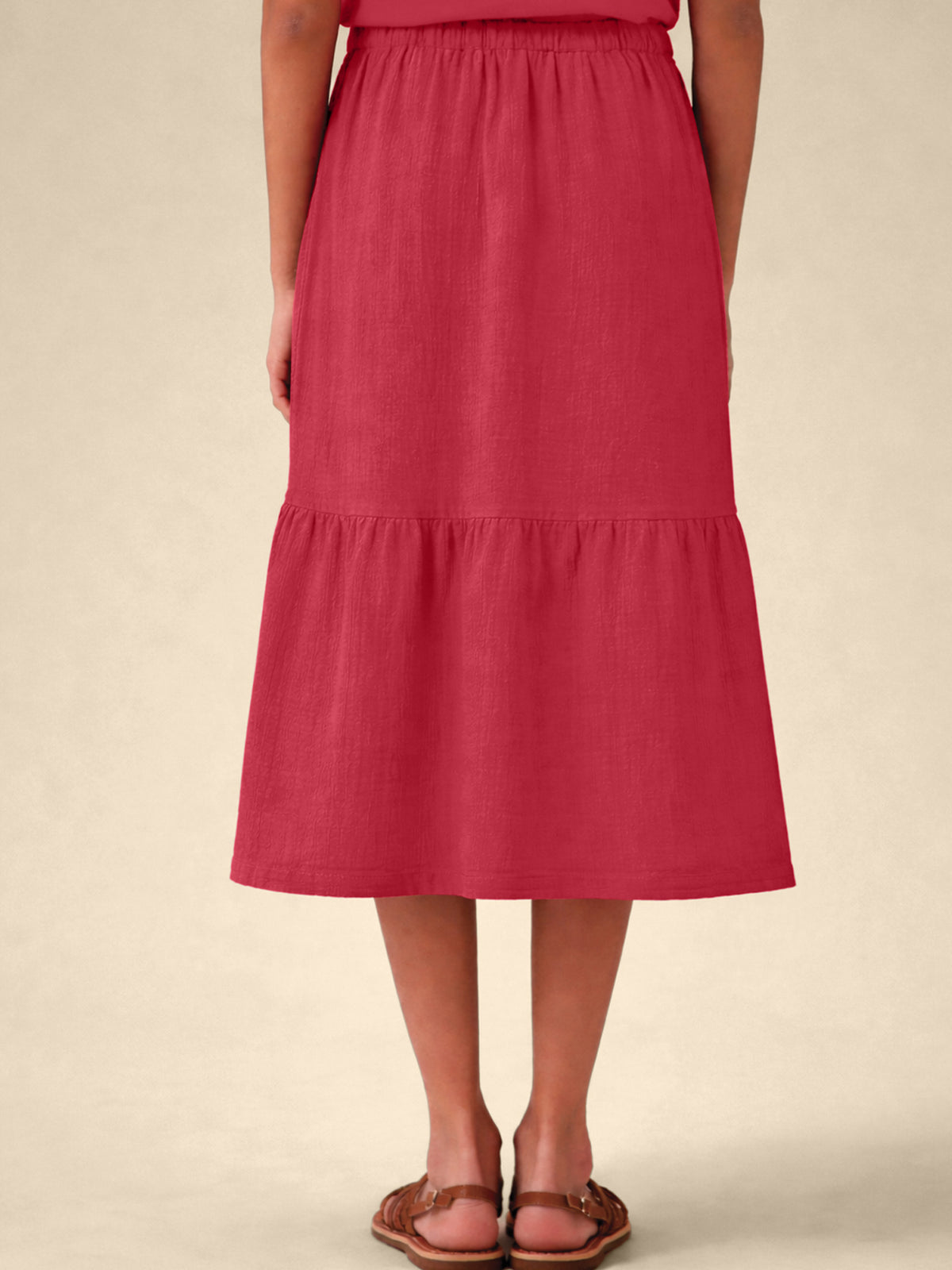 Girl's organic cotton gauze skirt