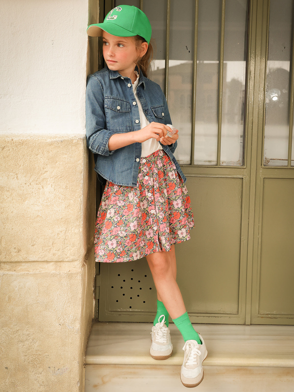 Girl's skirt made with Liberty fabric