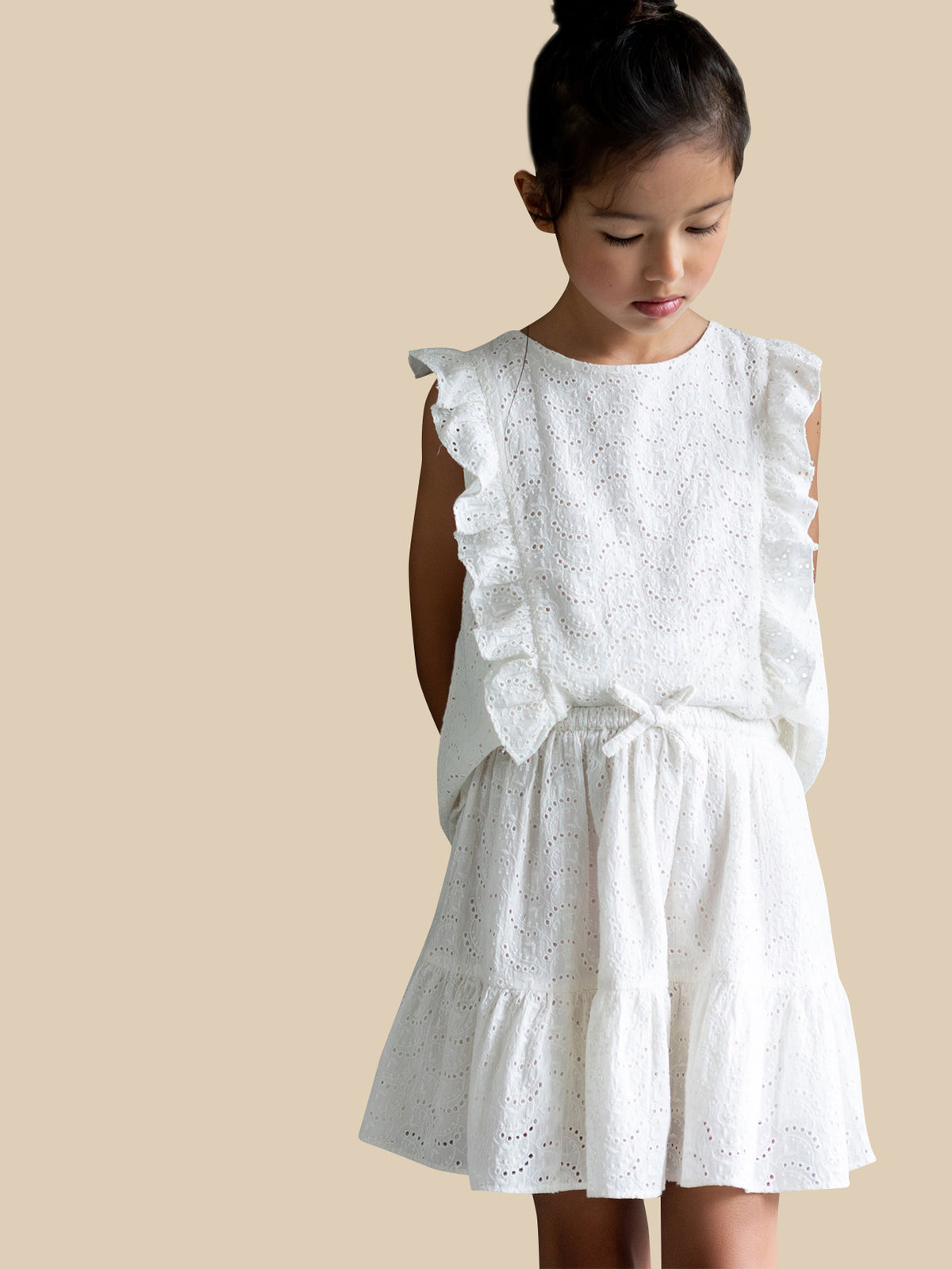 Jupe Fille broderie anglaise