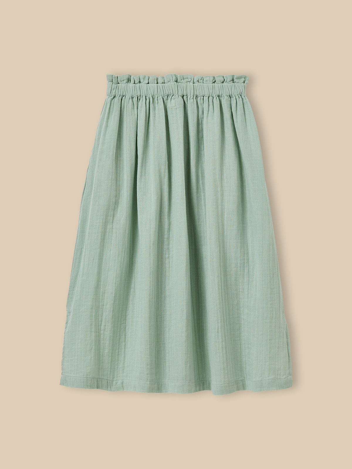 Girl's long organic cotton gauze skirt