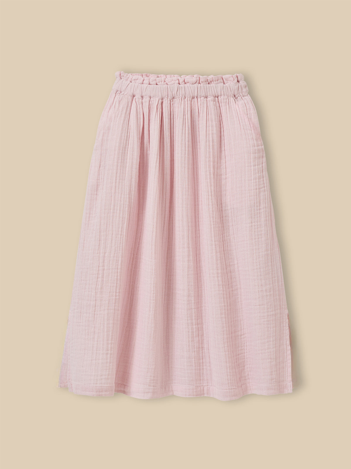 Girl's long organic cotton gauze skirt