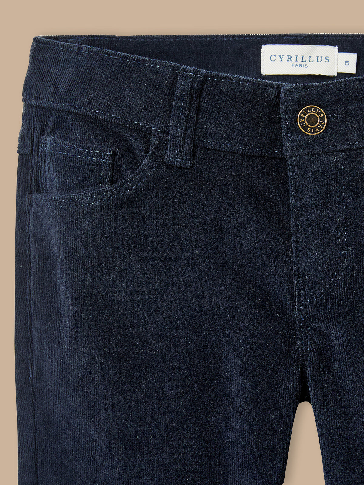 Girl's slim-fit corduroy trousers