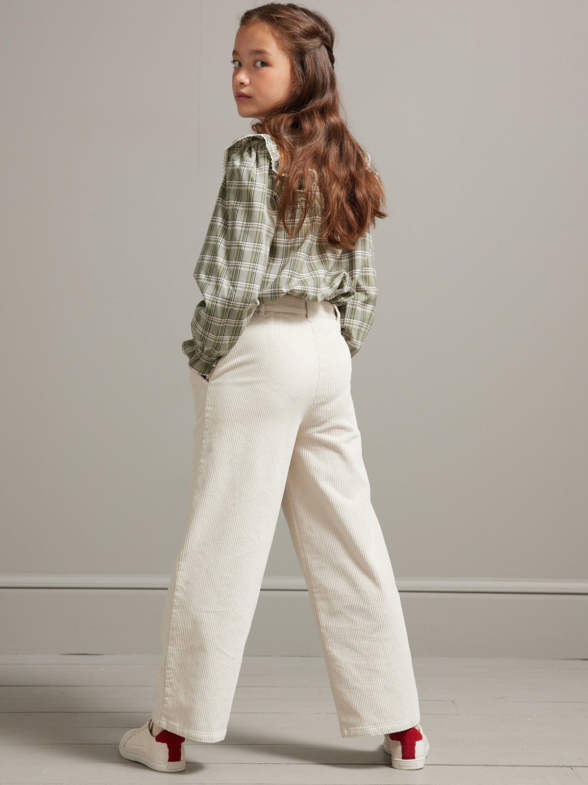 Pantalon large en velours Fille