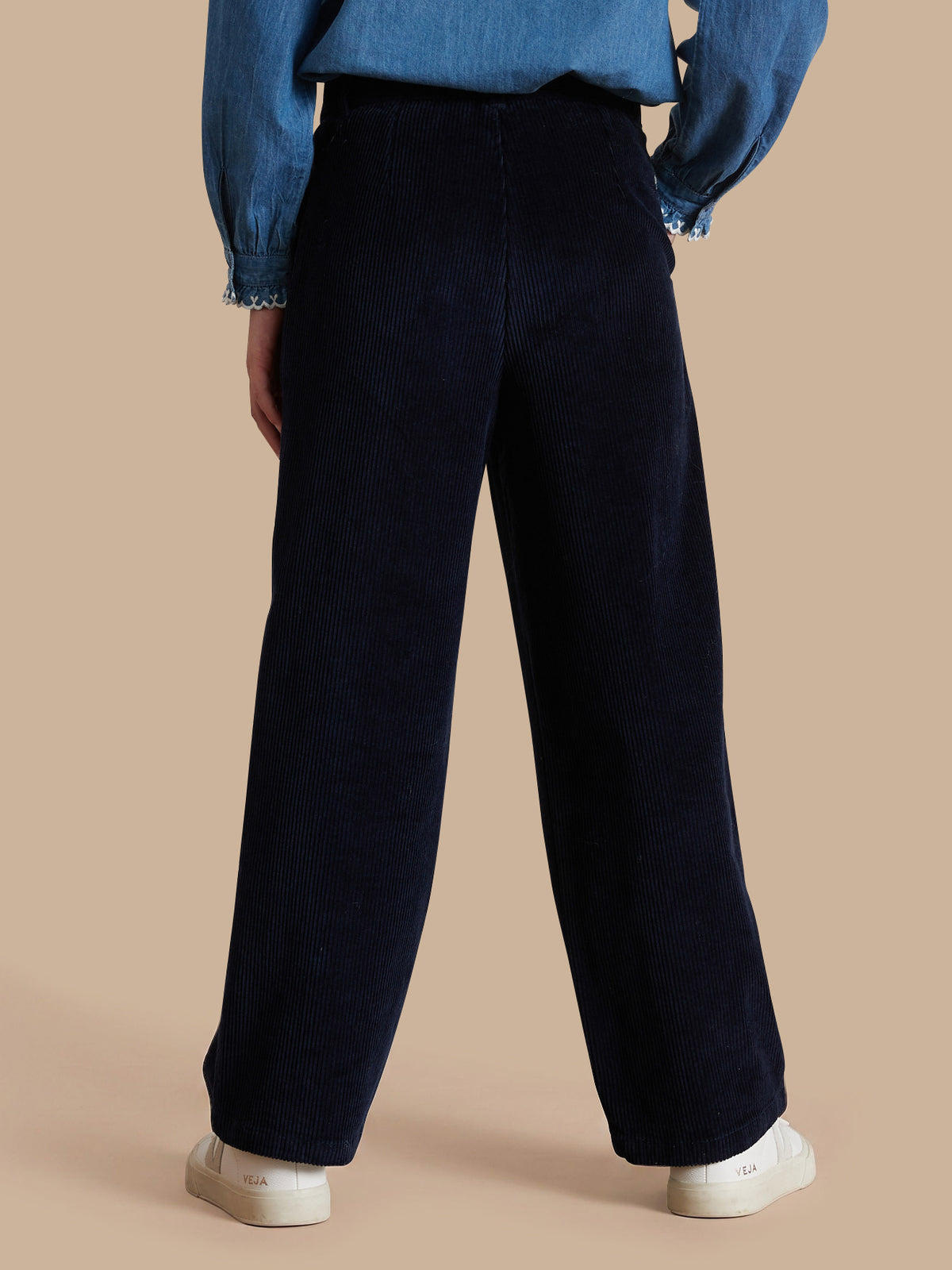 Girl's flared corduroy trousers