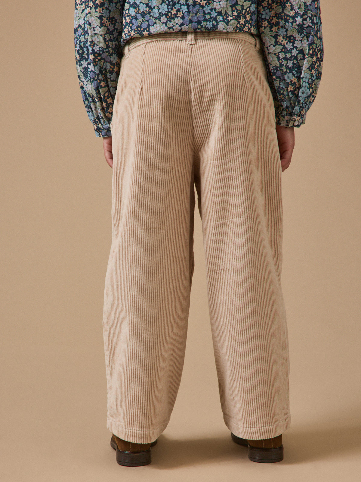 Girl's flared corduroy trousers