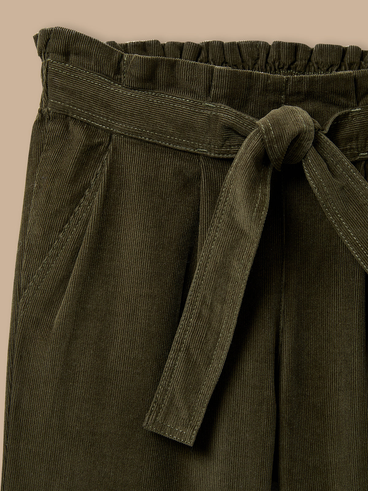 Pantalon large Fille en velours