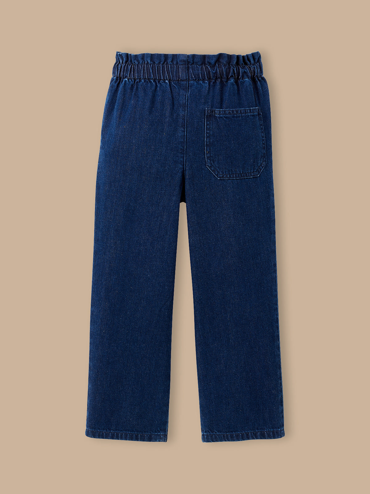 Girl's wide-leg trousers made with lightweight denim
