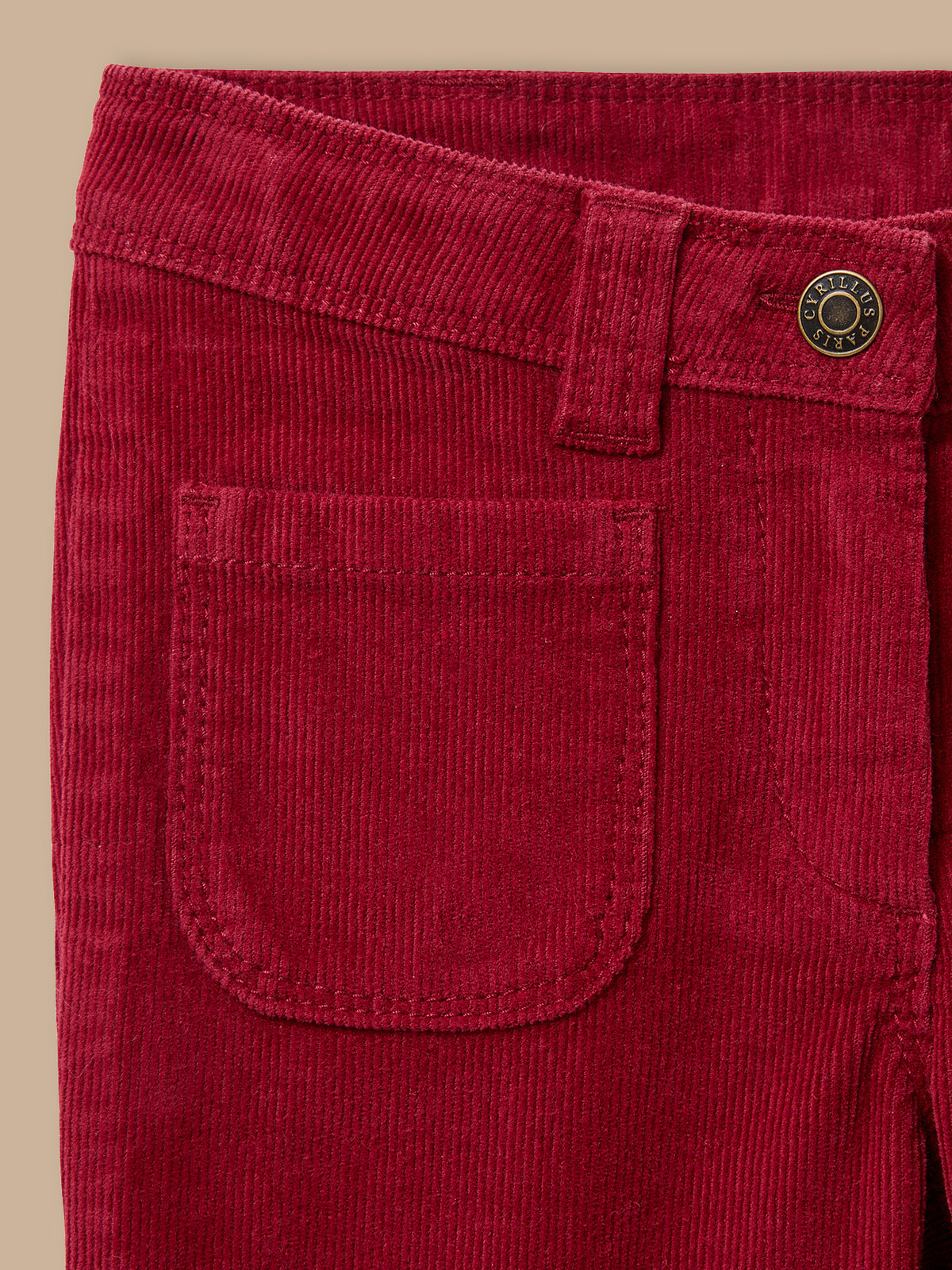 Pantalon flare Fille en velours