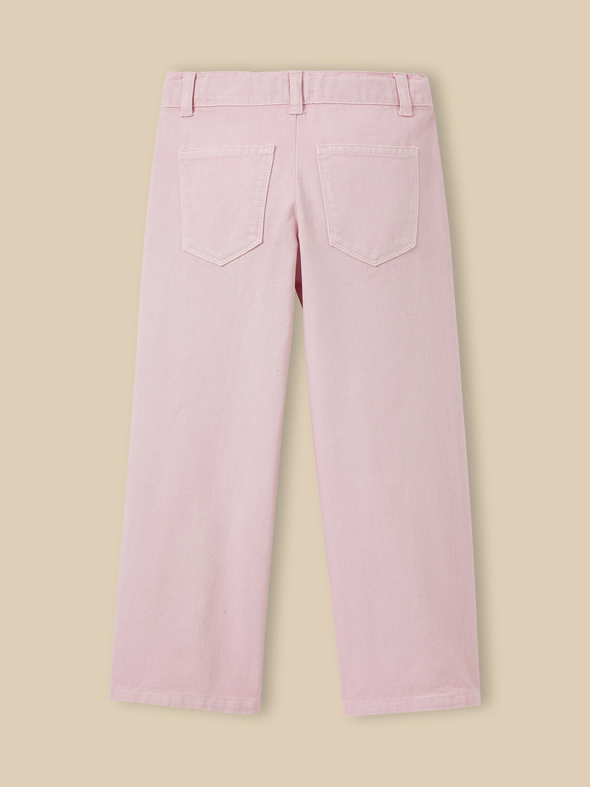 Girl's straight-leg denim trousers