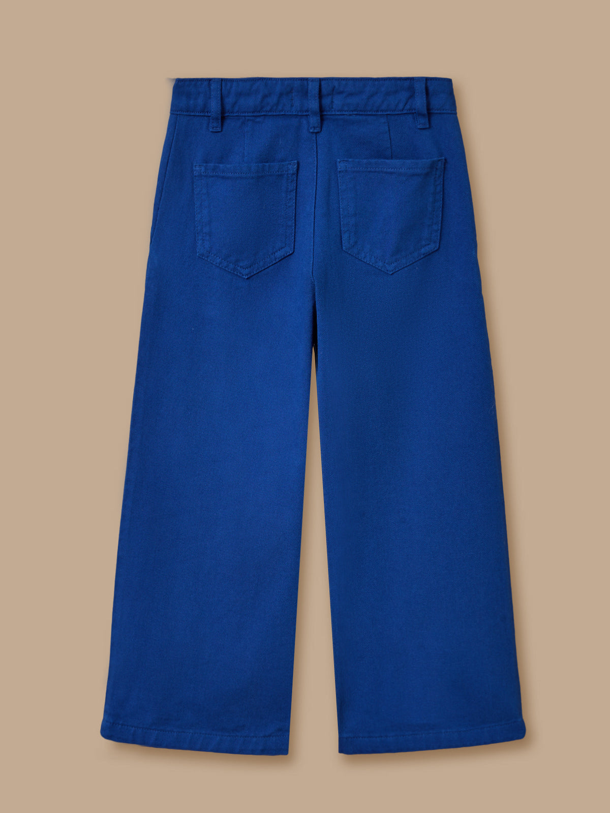 Girl's wide-leg twill trousers - The Junior Collection