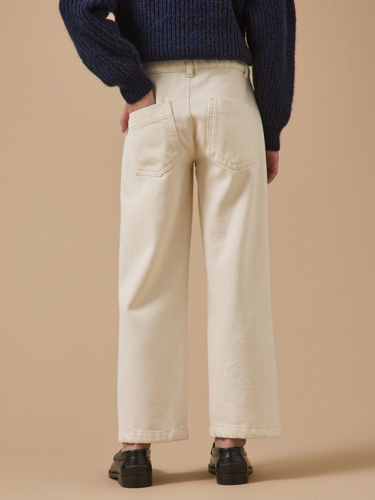 Pantalon droit Fille en denim
