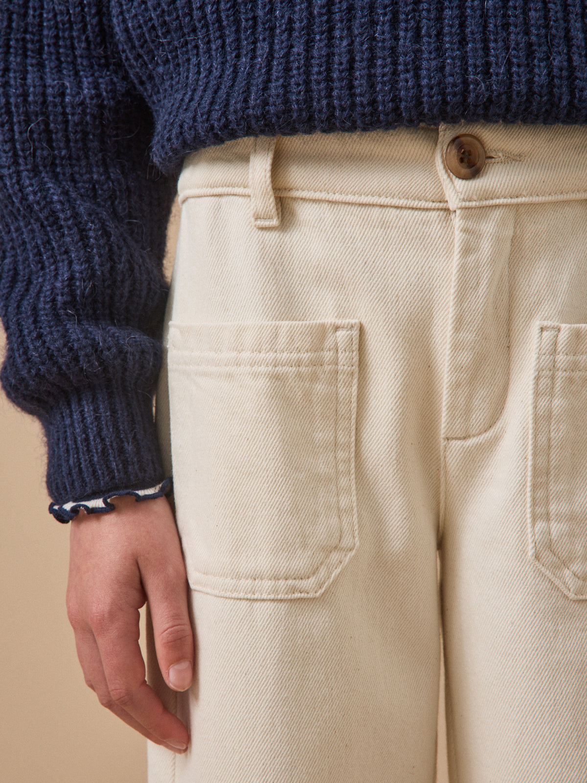 Pantalon droit Fille en denim