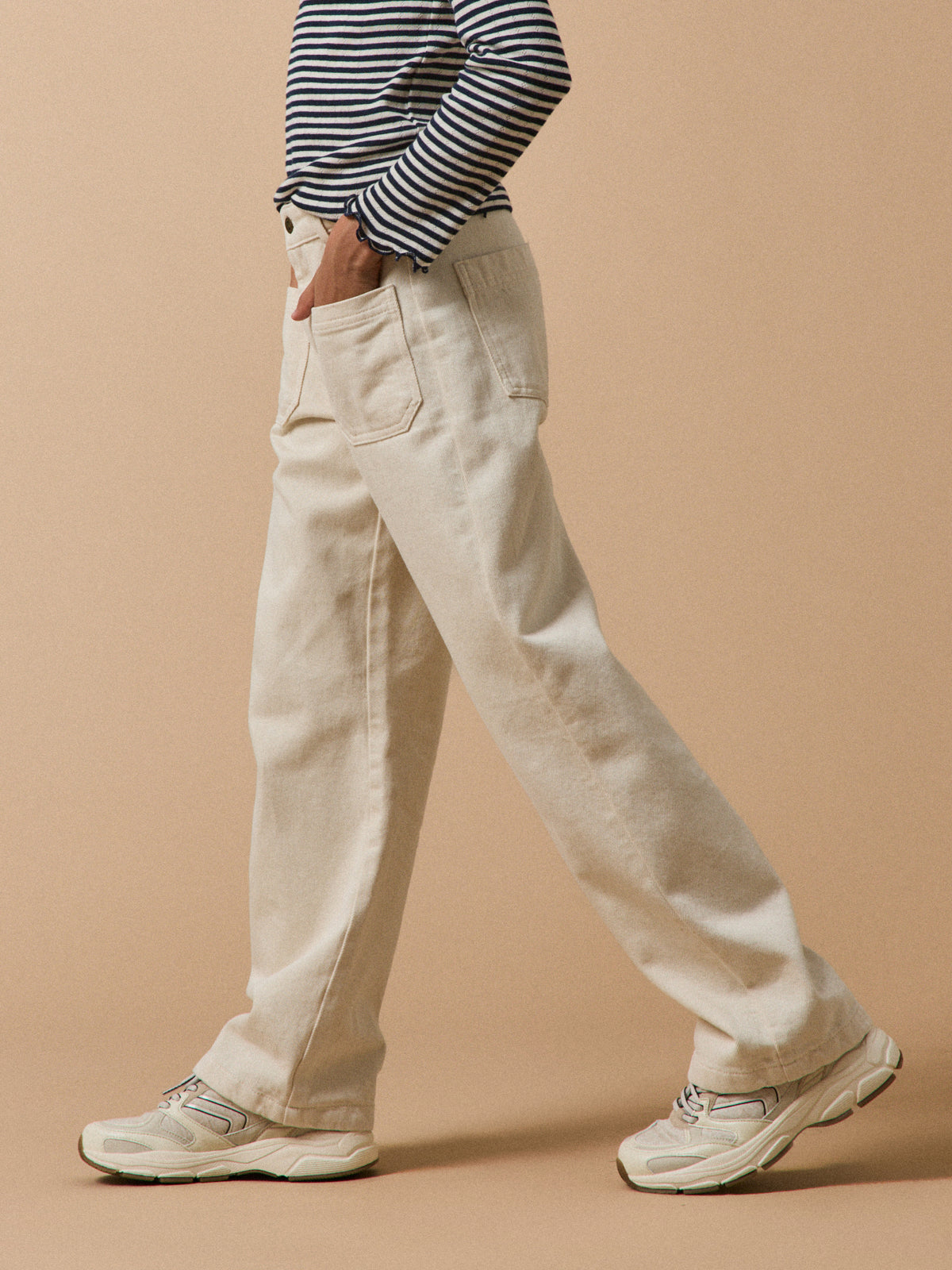 Pantalon droit Fille en denim