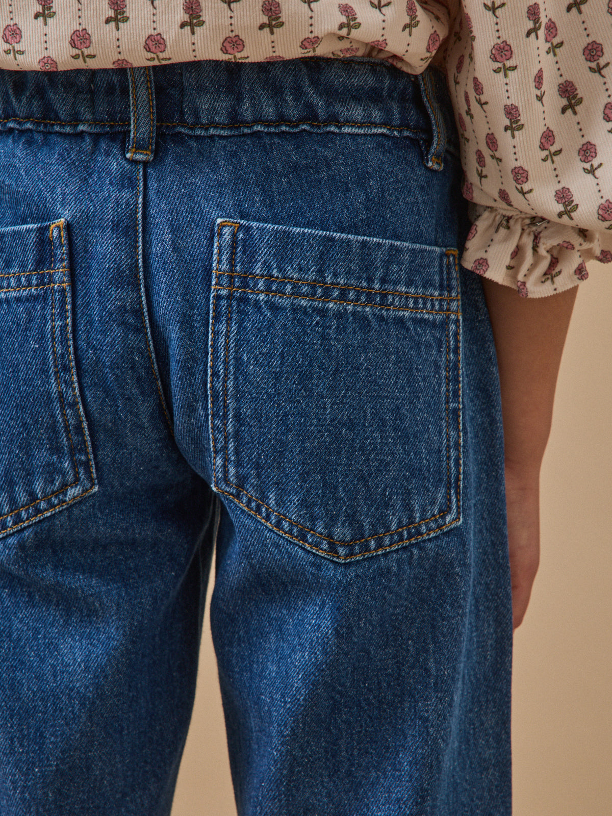 Pantalon droit Fille en denim