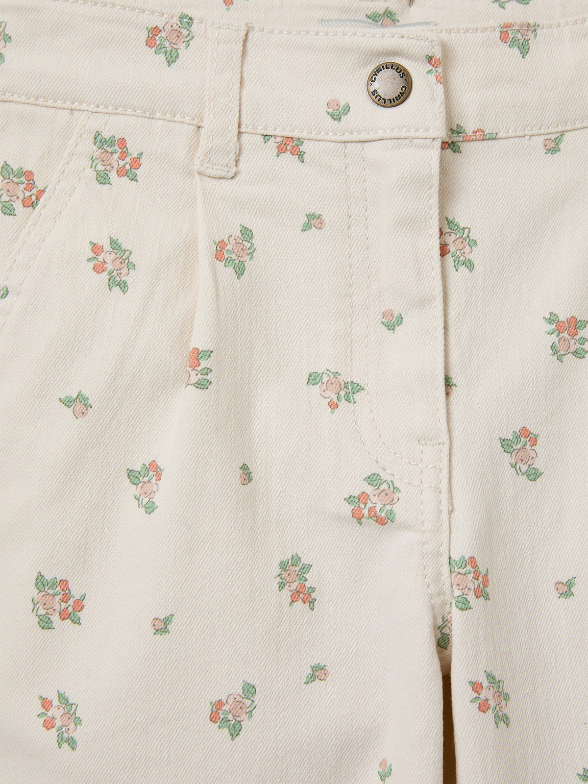 Girl's wide-leg print trousers