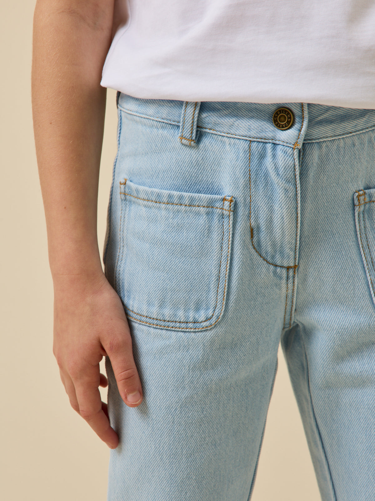 Pantalon flare Fille en denim