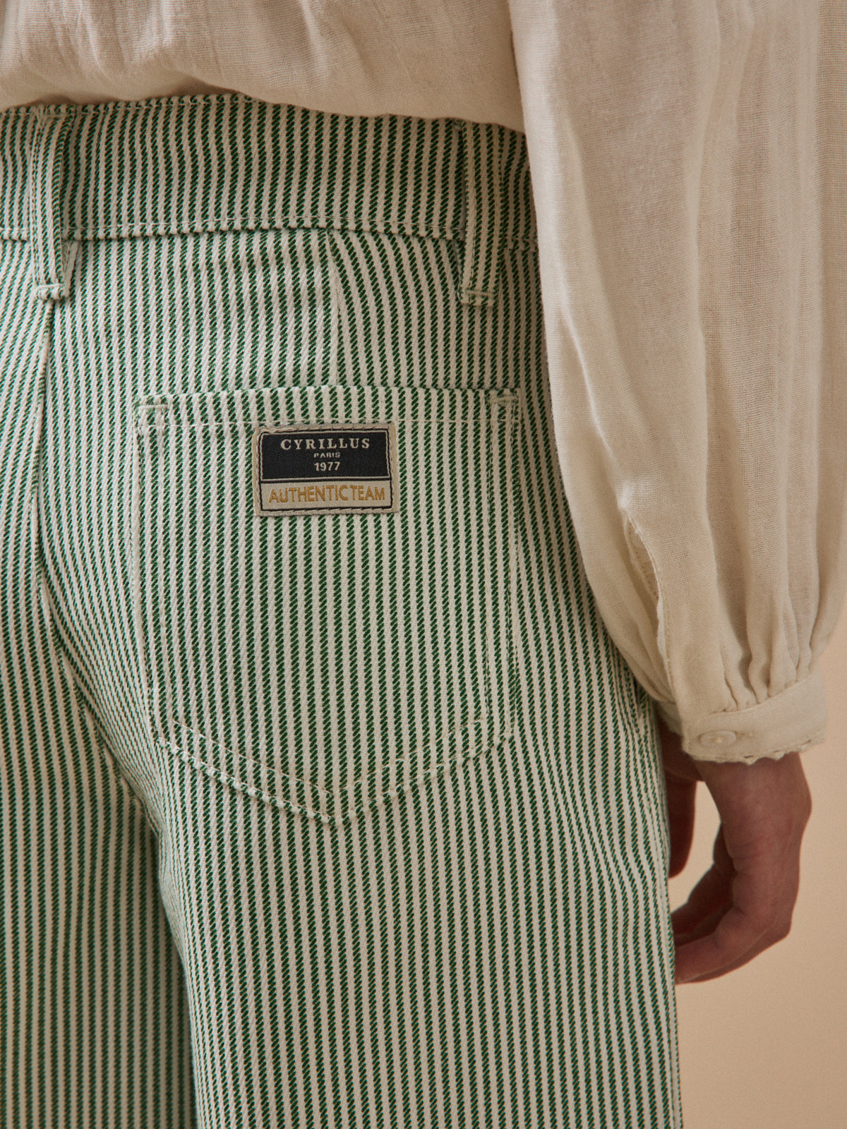 Girl's striped wide-leg trousers