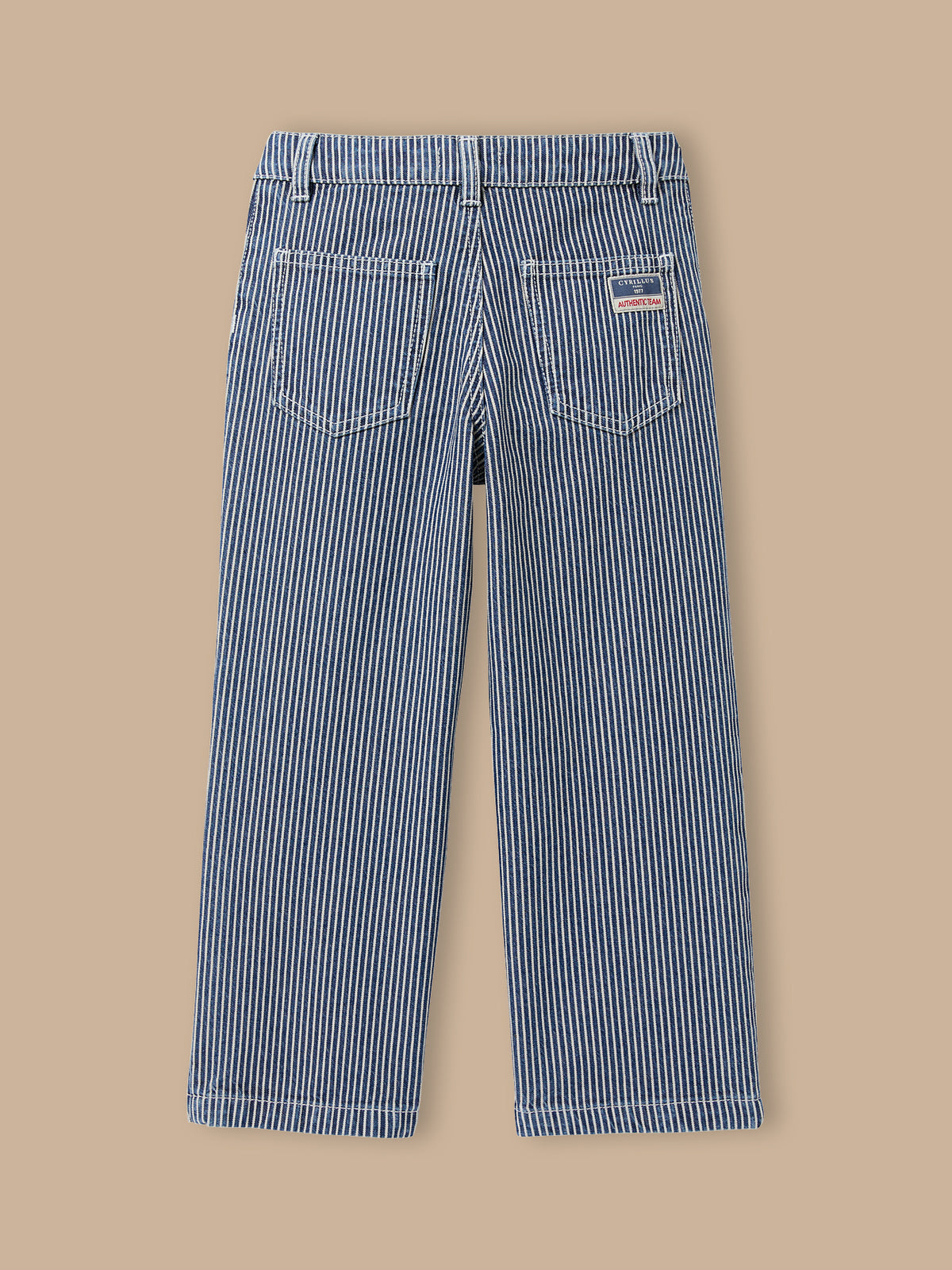 Girl's striped straight-leg trousers