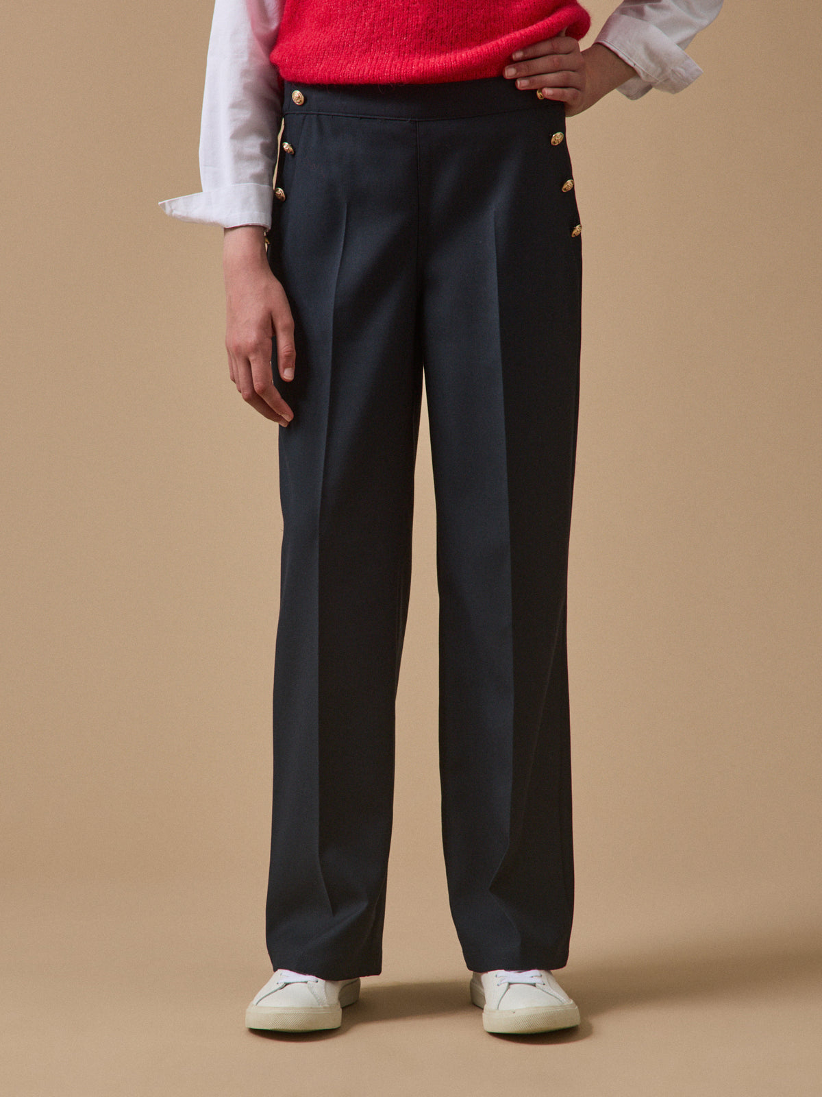 Pantalon large à pont Fille