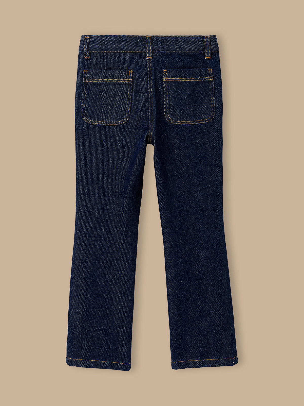 Girl's wide-leg denim trousers