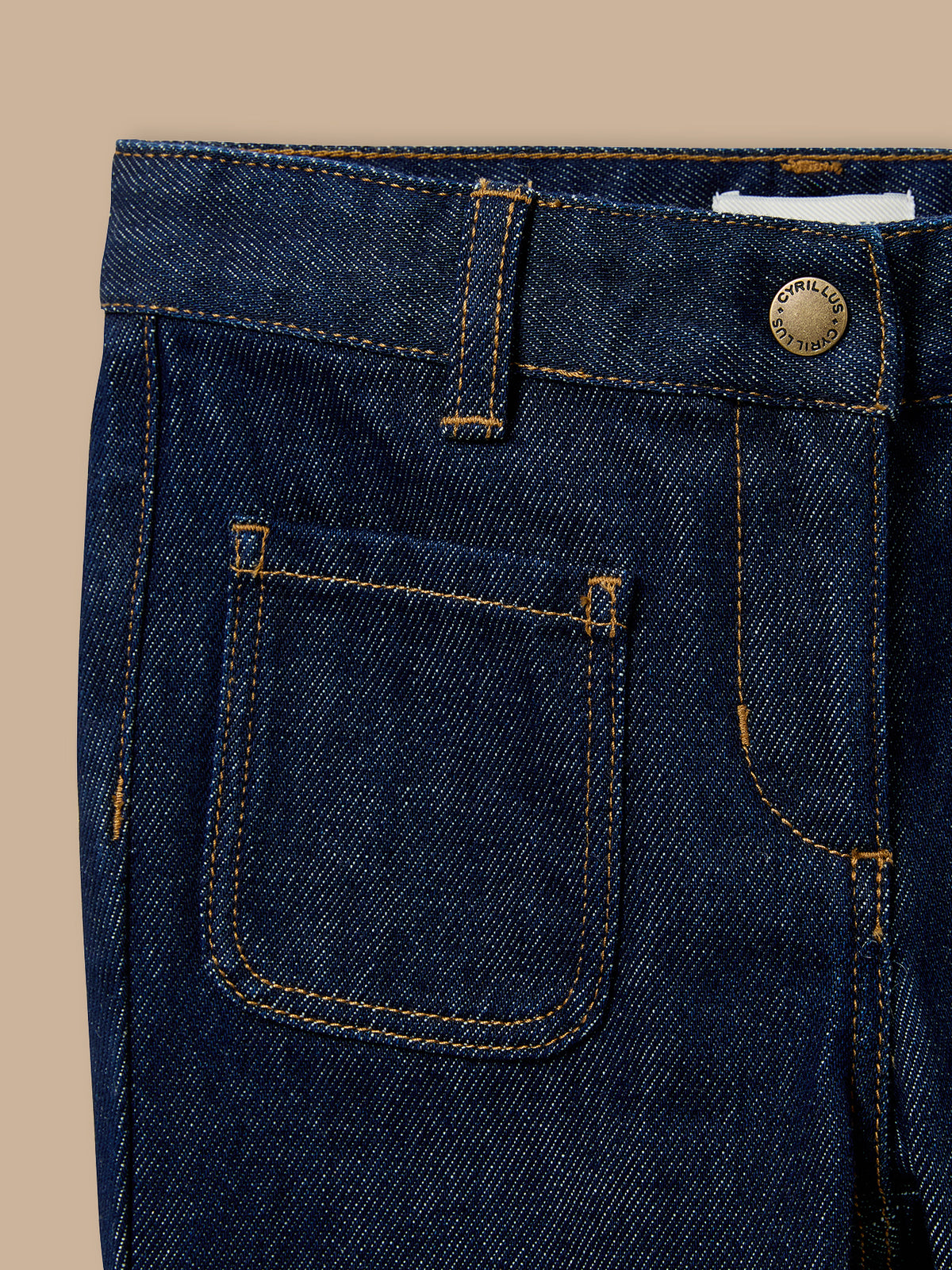 Girl's wide-leg denim trousers