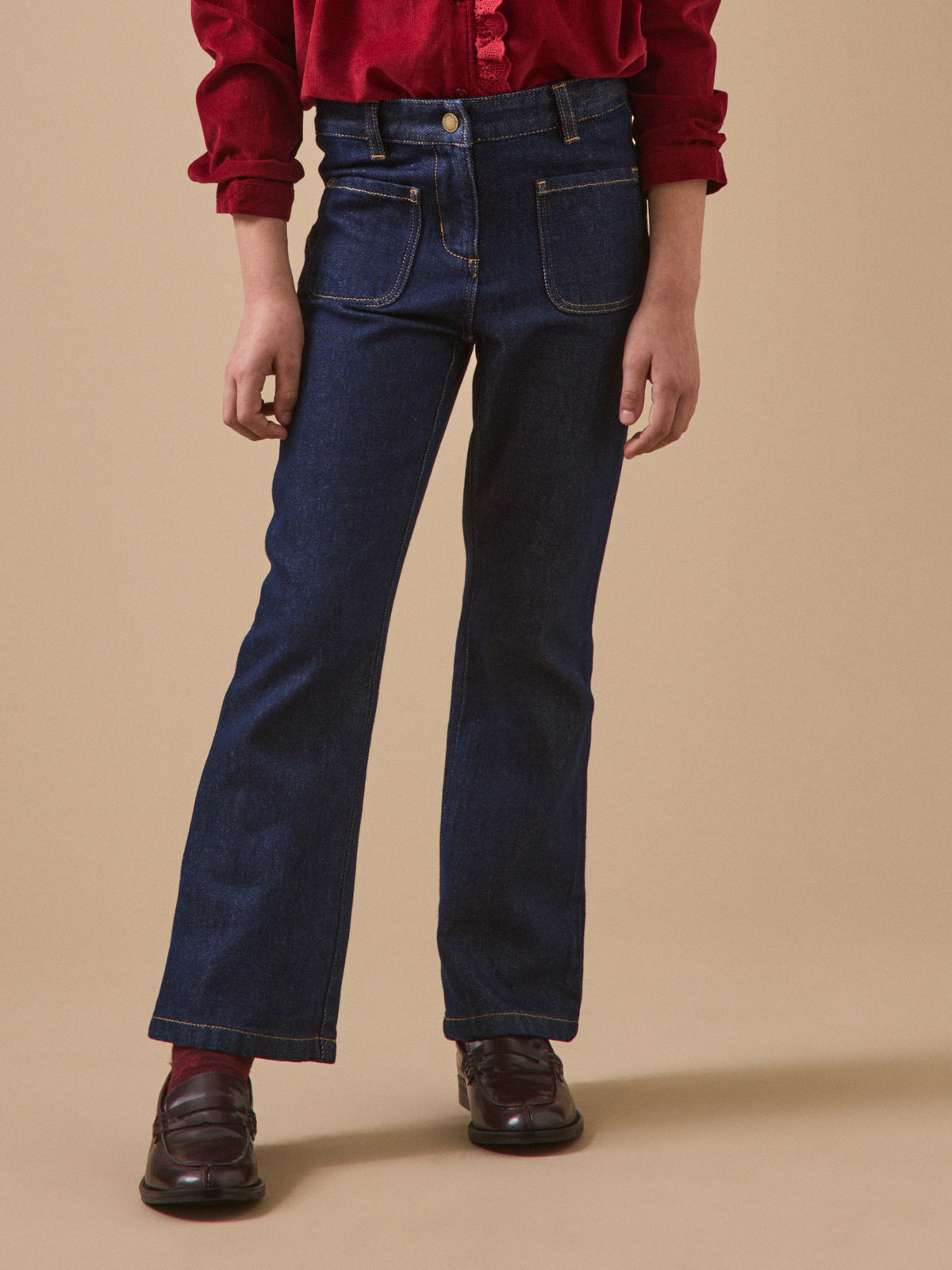 Pantalon flare Fille denim