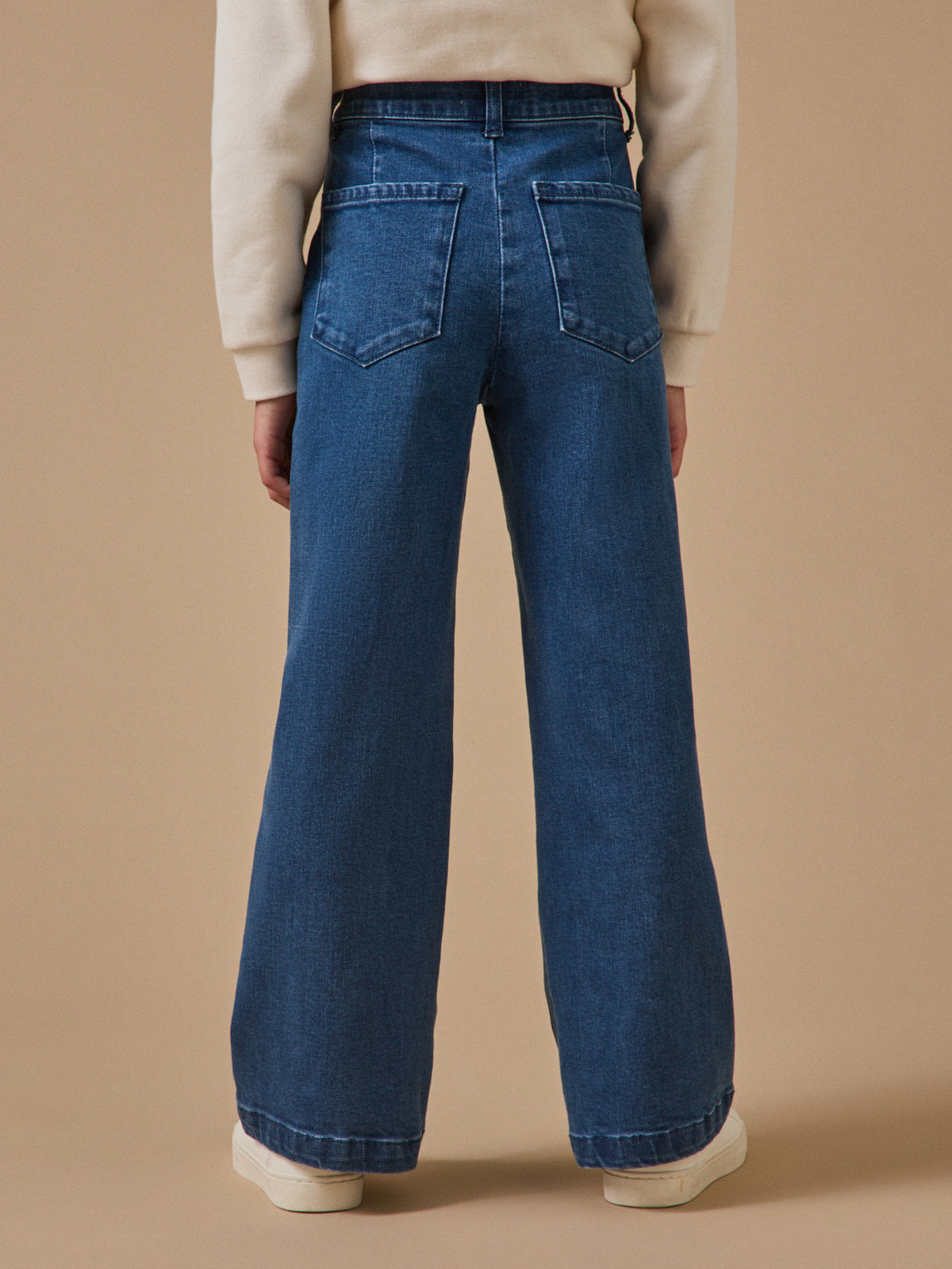 Pantalon large en denim Fille