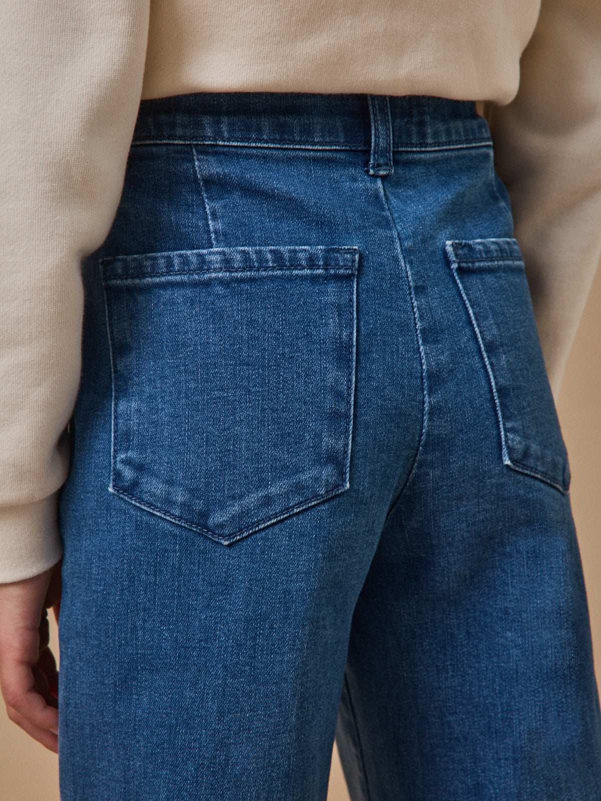 Pantalon large en denim Fille
